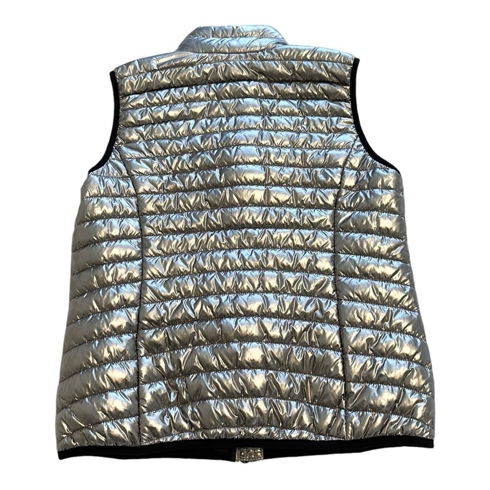 Joe Fresh Silver Metallic Puffer Vest - Size Small - Picture 3 of 12